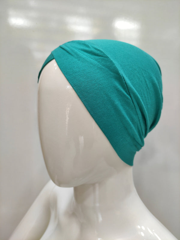 Bonnet Croisé - VERT TURQUOISE